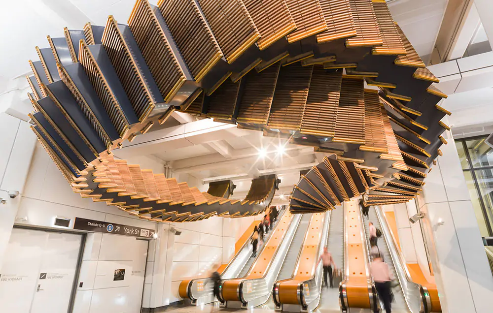 Escaleras mecánicas en madera