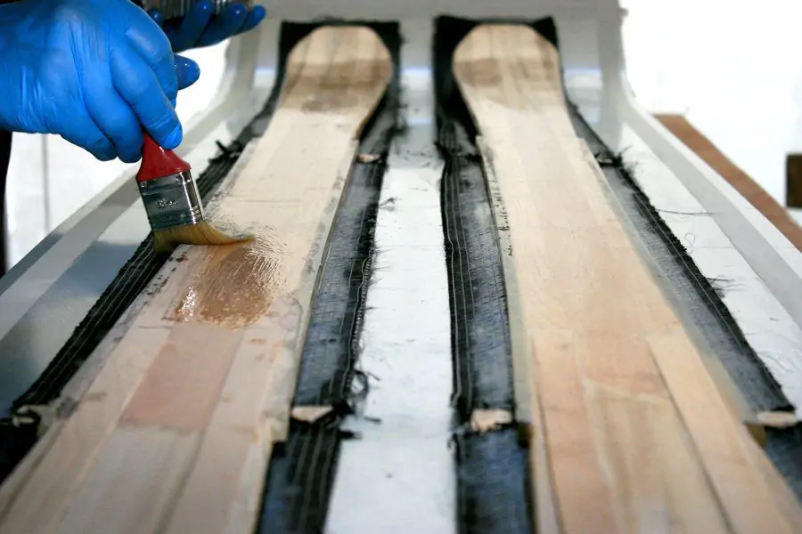 Tablas de esquí de madera