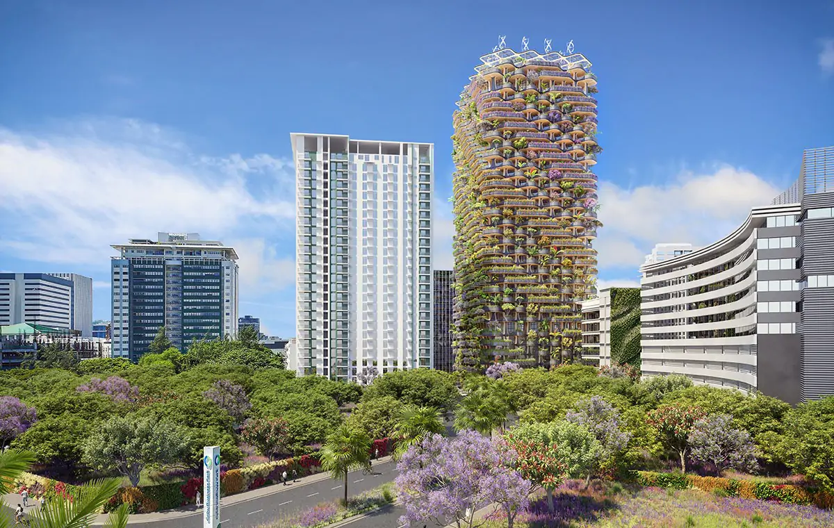 Vincent Callebaut Architectures diseña la torre residencial The Rainbow Tree en Filipinas - Madera21