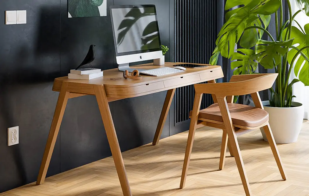 Escritorio elaborado en madera favorece la organización en momentos de trabajo y ocio - Madera21