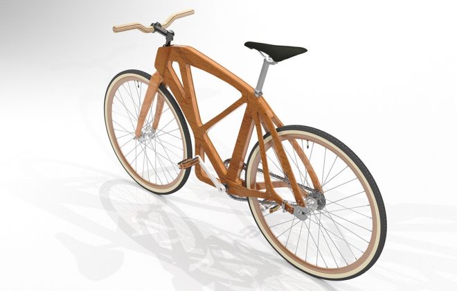 televisor Piquete menta Diseñadores brasileños elaboran una bicicleta con madera, fibras naturales  y resina vegetal