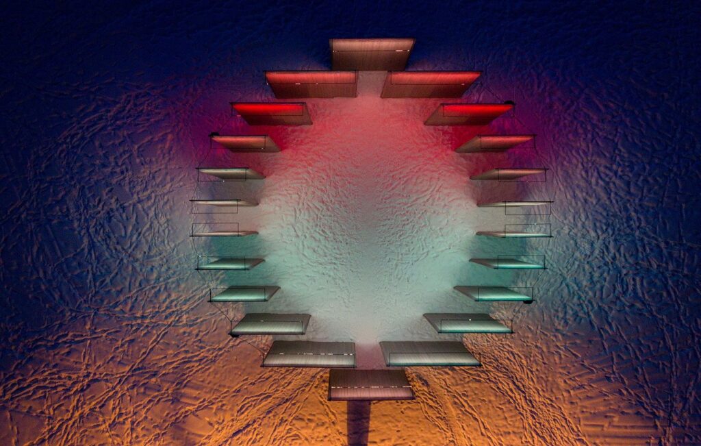 » Enormes paneles de CLT forman una instalación de arte público en