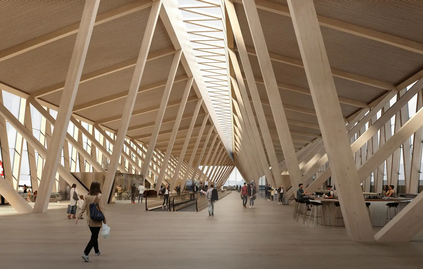 Terminal del aeropuerto de Zurich se construirá en madera - Madera21