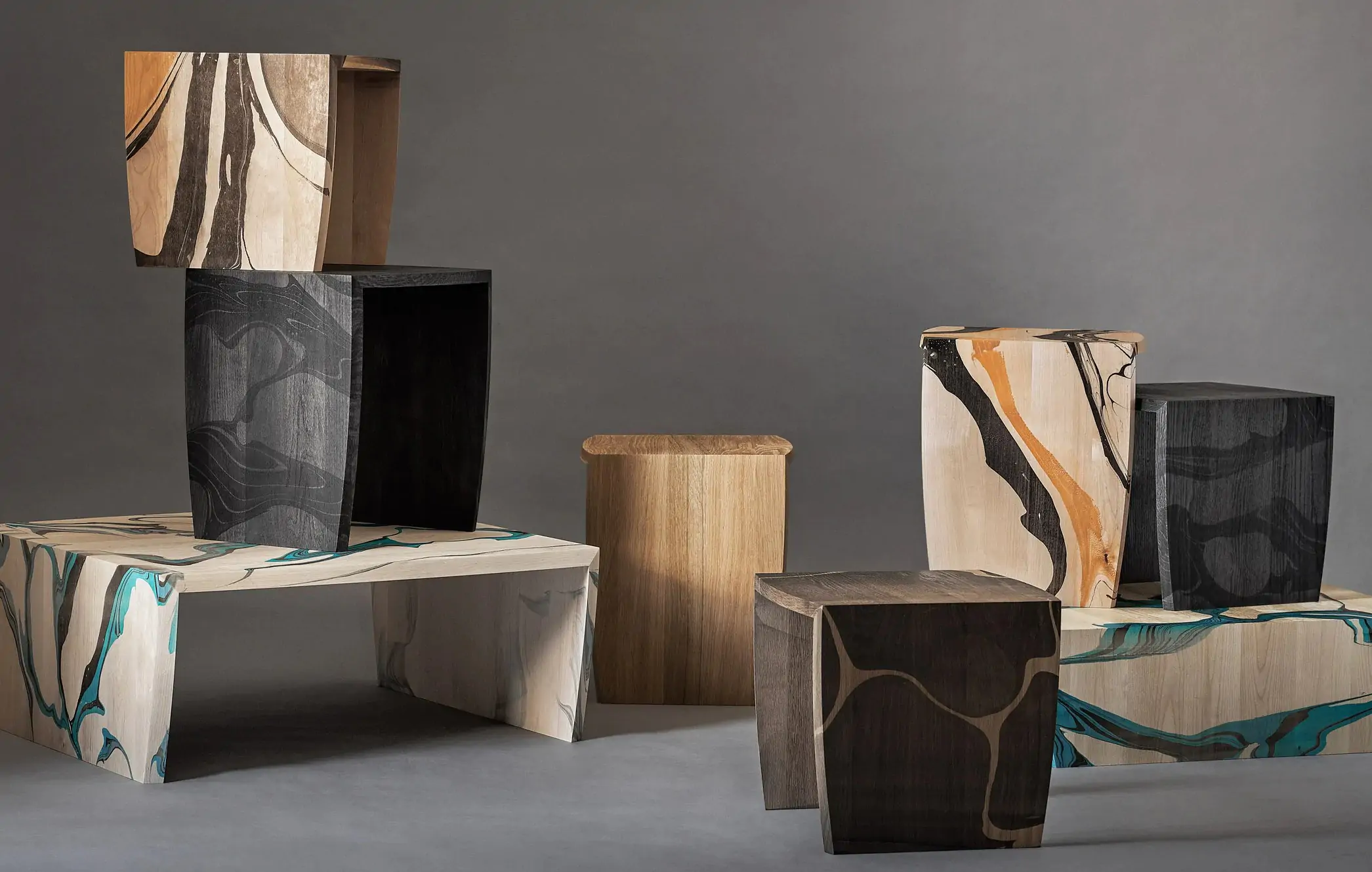 Muebles suecos de abedul son decorados con técnica de color japonesa - Madera21