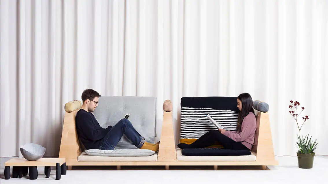 Umé Studio se inspiró en los tatami japoneses para crear el sofá Zabuton - Madera21