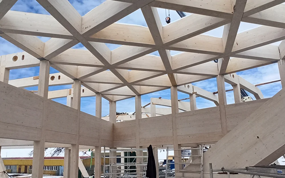 Polonia construye una estación antártica con estructura de madera laminada - Madera21