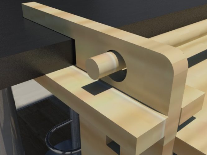 ENCAJE PERFIL DE MADERA PARA ROLLO DE PAPEL