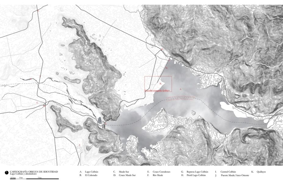 cartografía lago colbún. Origen de identidad