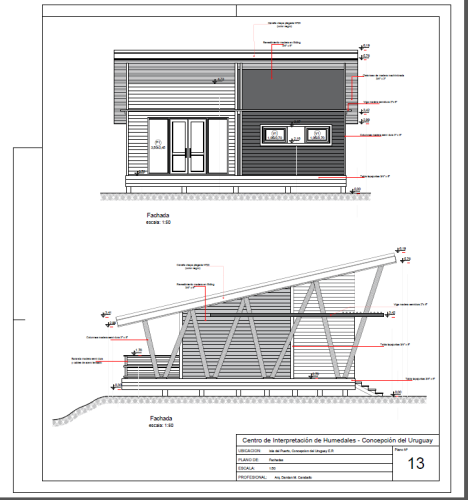 PLANO N°13 FACHADAS