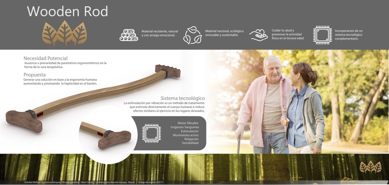 lamina 1 wooden rod-